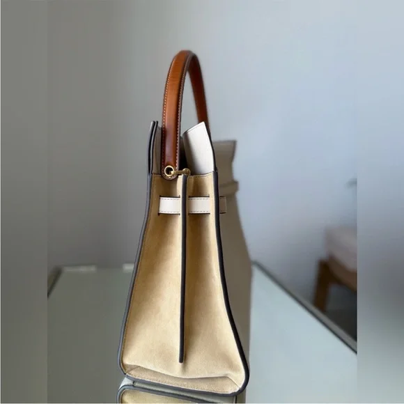 Like new Tory Burch Lee Radziwill Double
Bag Satchel New Cream $1,320 - Picture 4 of 9